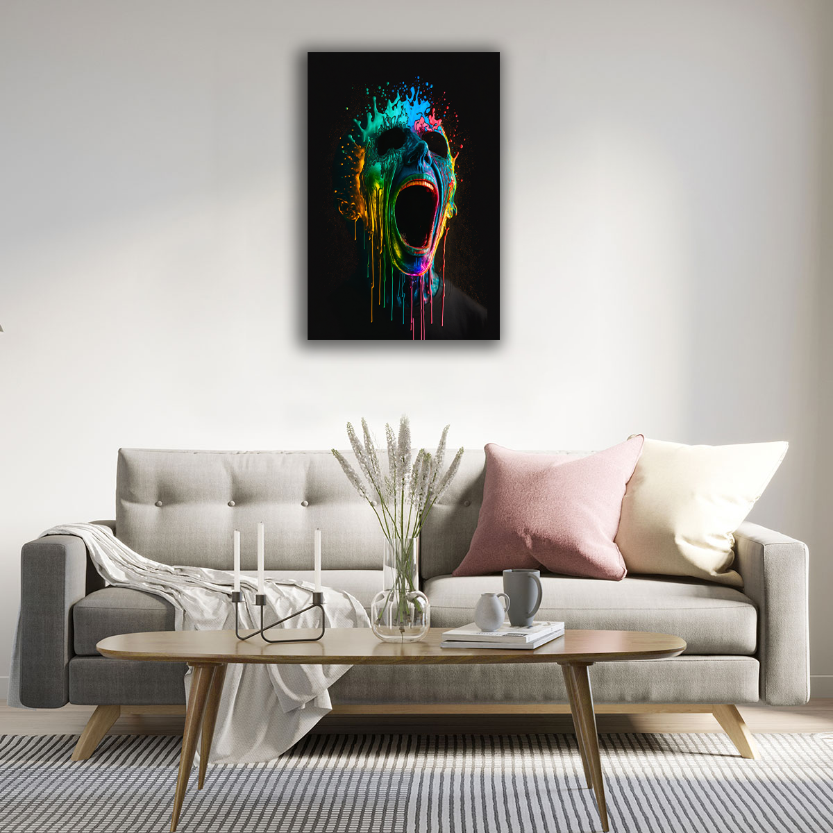 Screaming in Color Canvas Print - WallLumi Canvases