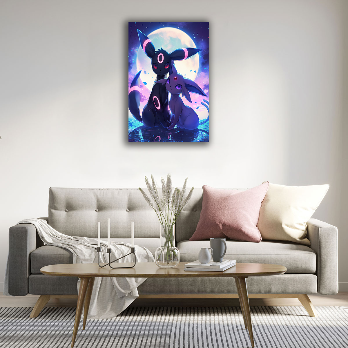 Moonlit Pals: Umbreon & Espeon