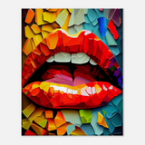 Oil Lips Canvas Print - WallLumi Canvases