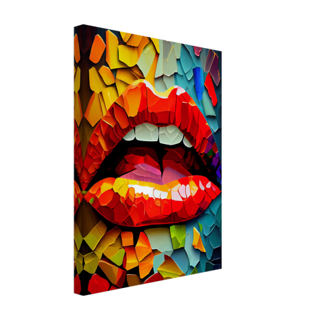 Oil Lips Canvas Print - WallLumi Canvases