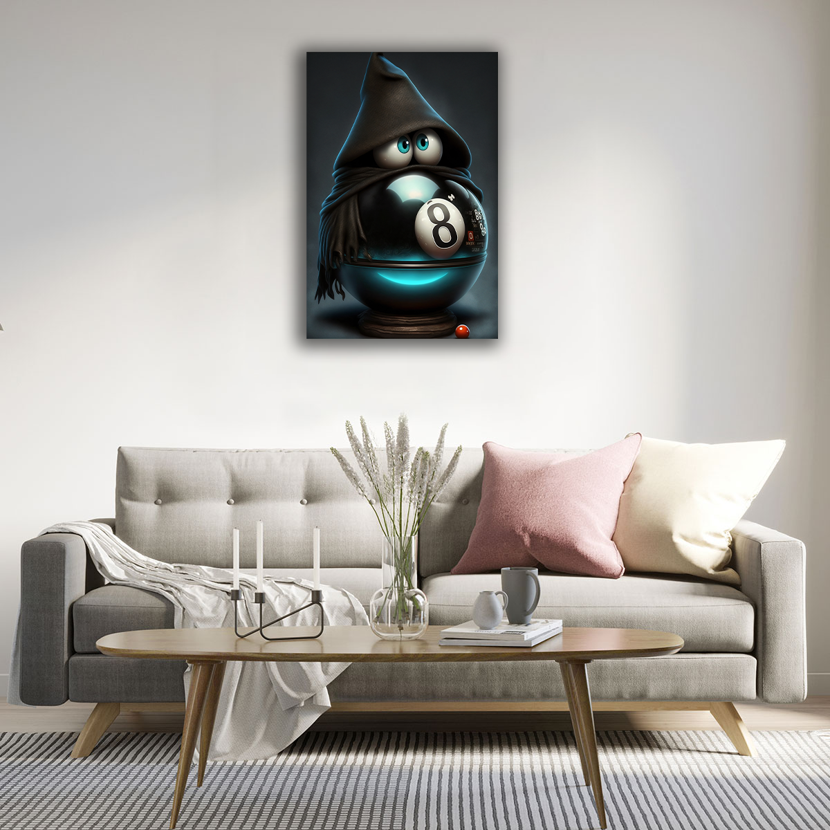 8 Ball Friend Canvas Print - WallLumi Canvases