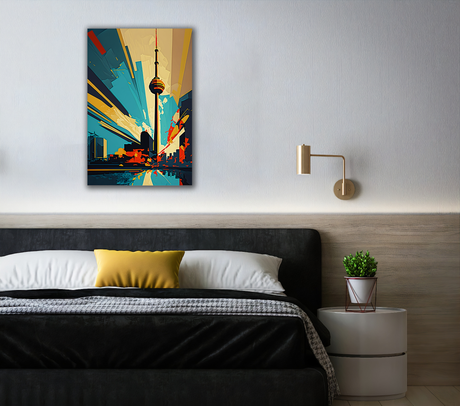 Abstract CN Tower Canvas Print - WallLumi Canvases