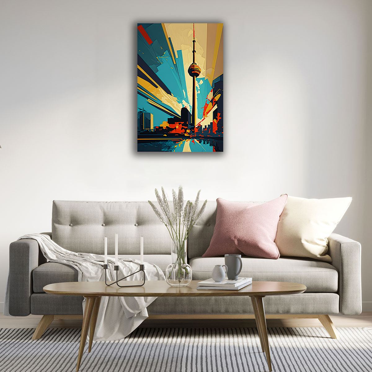 Abstract CN Tower Canvas Print - WallLumi Canvases