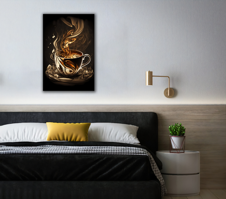 Abstract Coffee Canvas Print - WallLumi Canvases