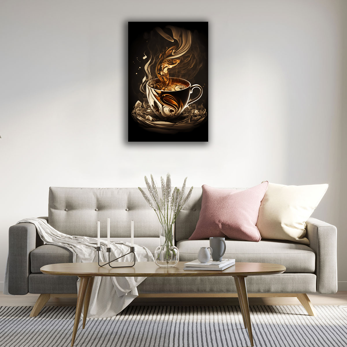 Abstract Coffee Canvas Print - WallLumi Canvases