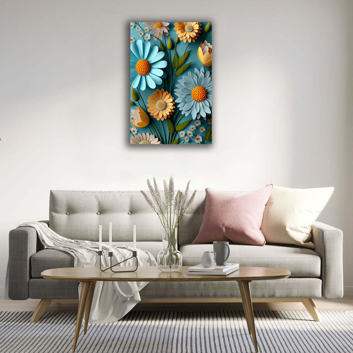 Blooming Daisies Canvas Print - WallLumi Canvases