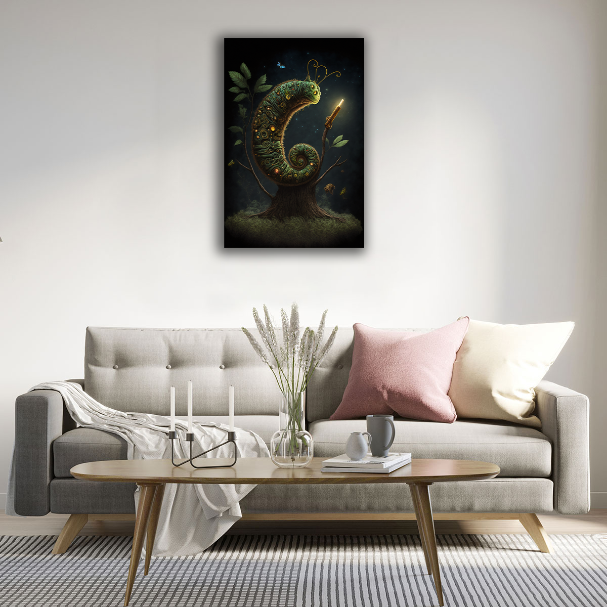 Caterpillar Tree Canvas Print - WallLumi Canvases