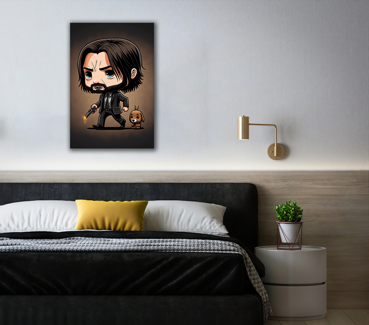 Chibi John Wick Canvas Print - WallLumi Canvases