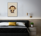 Chibi Monkey Canvas Print - WallLumi Canvases