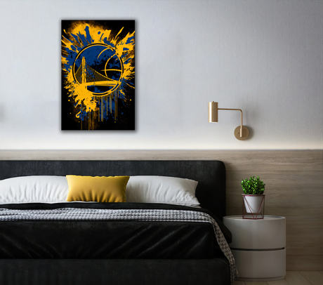 Golden State Warriors Abstract Canvas Print - WallLumi Canvases