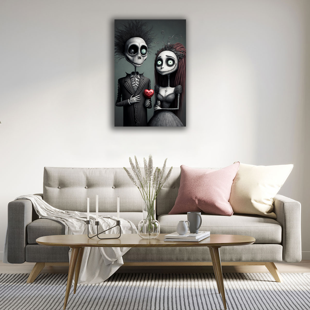 Gothic Valentine Canvas Print - WallLumi Canvases