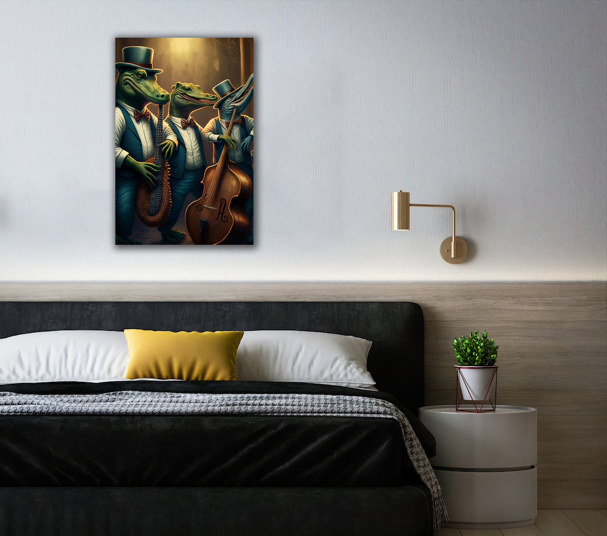 Jazzigator Band Canvas Print - WallLumi Canvases