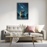 Kitty Moonlight Canvas Print - WallLumi Canvases