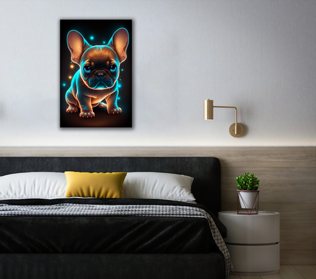 Luminous Frenchie Canvas Print - WallLumi Canvases