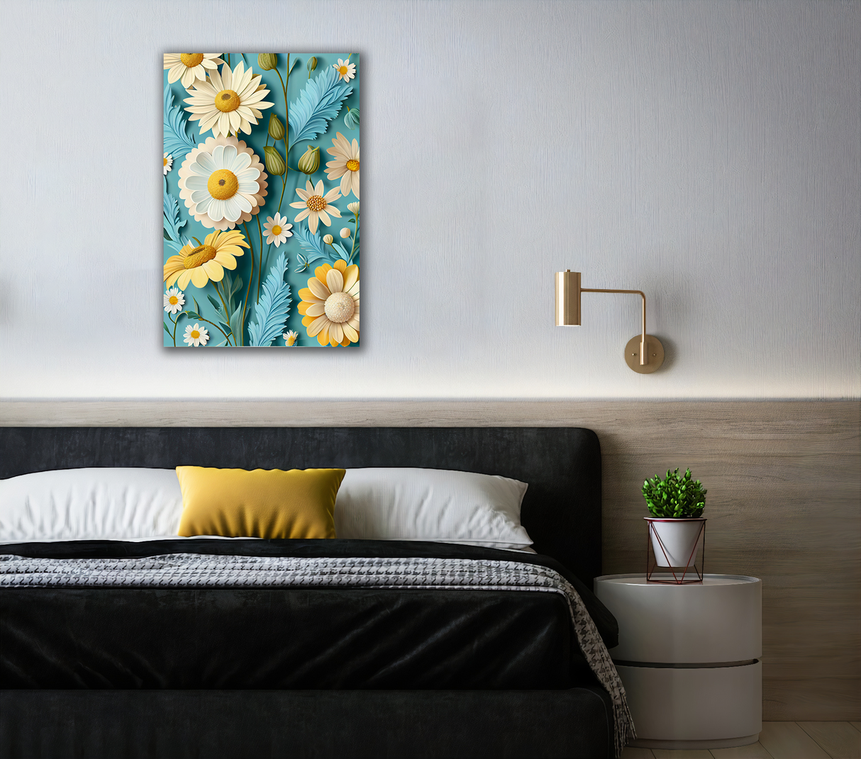 Paper Daisies Canvas Print - WallLumi Canvases