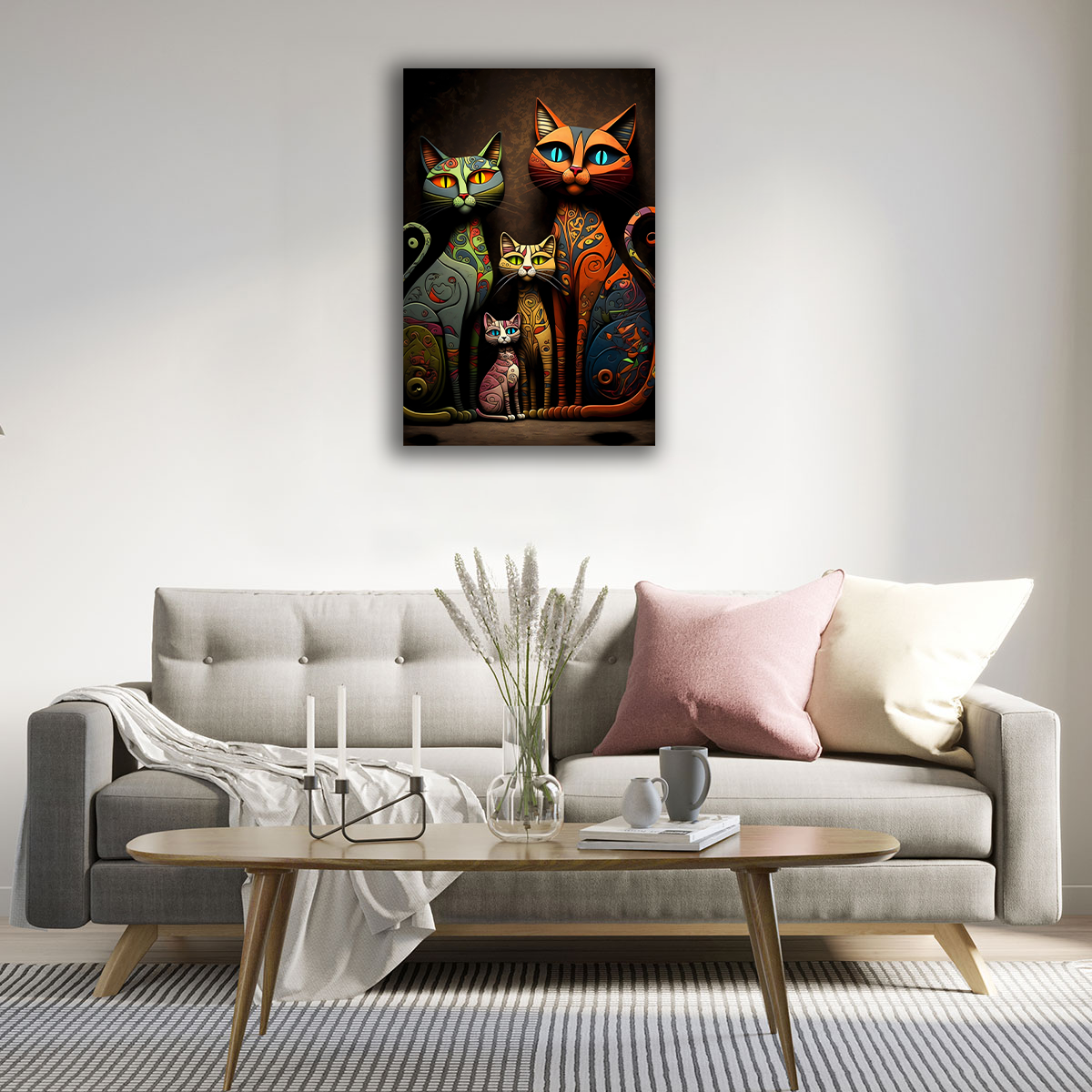 Picasso Cats Canvas Print - WallLumi Canvases