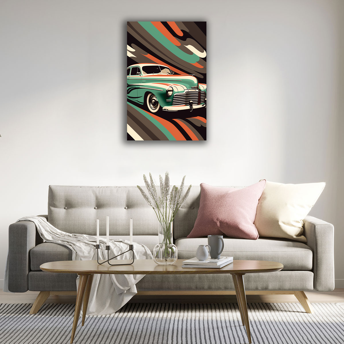 Pop Art Cruiser Canvas Print - WallLumi Canvases