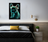 Radiant Frenchie Canvas Print - WallLumi Canvases