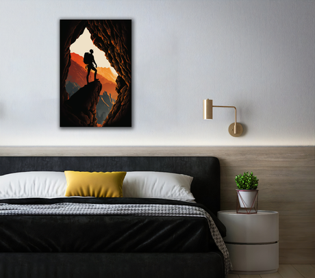 Silhouetted Heights Canvas Print - WallLumi Canvases