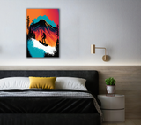 Stylized Snowboarder Canvas Print - WallLumi Canvases