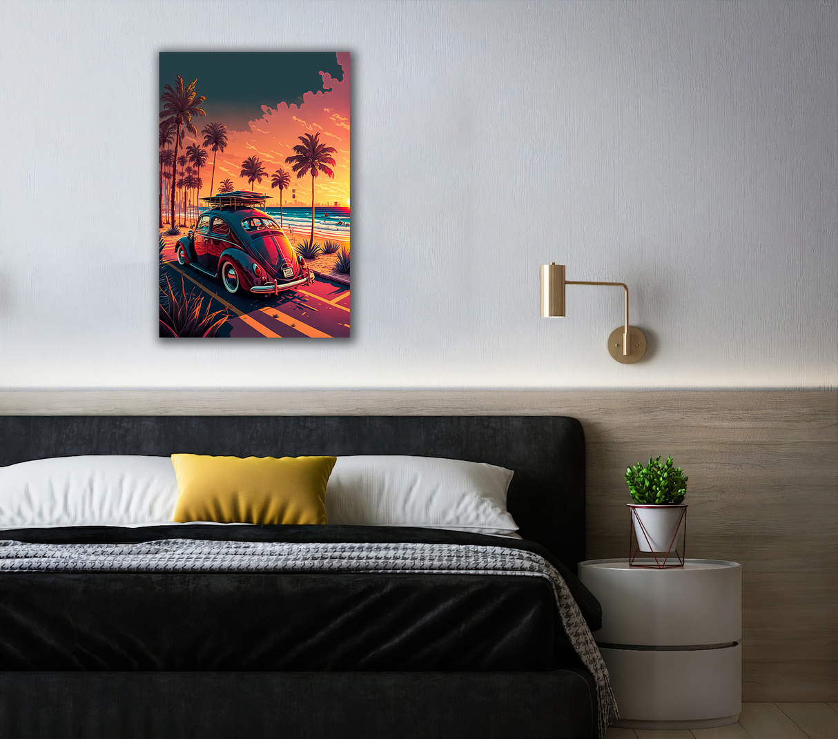 VW Beetle Sunrise - WallLumi