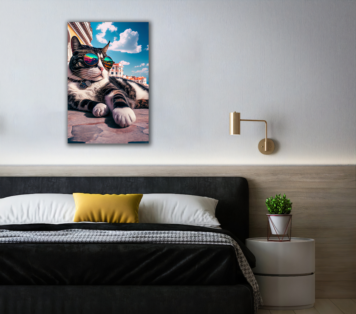 Vibin' Kitty Canvas Print - WallLumi Canvases