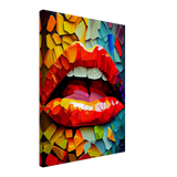 Oil Lips Canvas Print - WallLumi Canvases