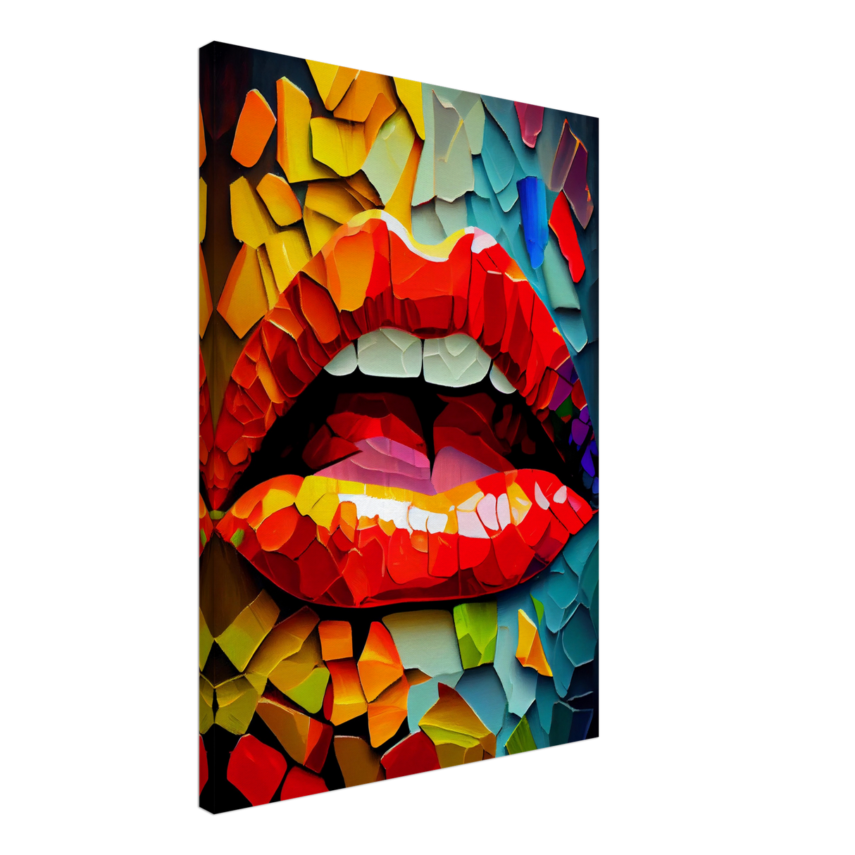 Oil Lips Canvas Print - WallLumi Canvases