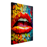 Oil Lips Canvas Print - WallLumi Canvases