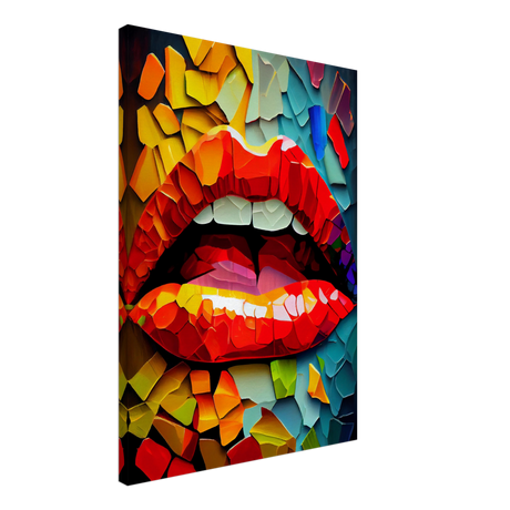 Oil Lips Canvas Print - WallLumi Canvases