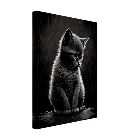 Melancholic Kitten Canvas Print - WallLumi Canvases