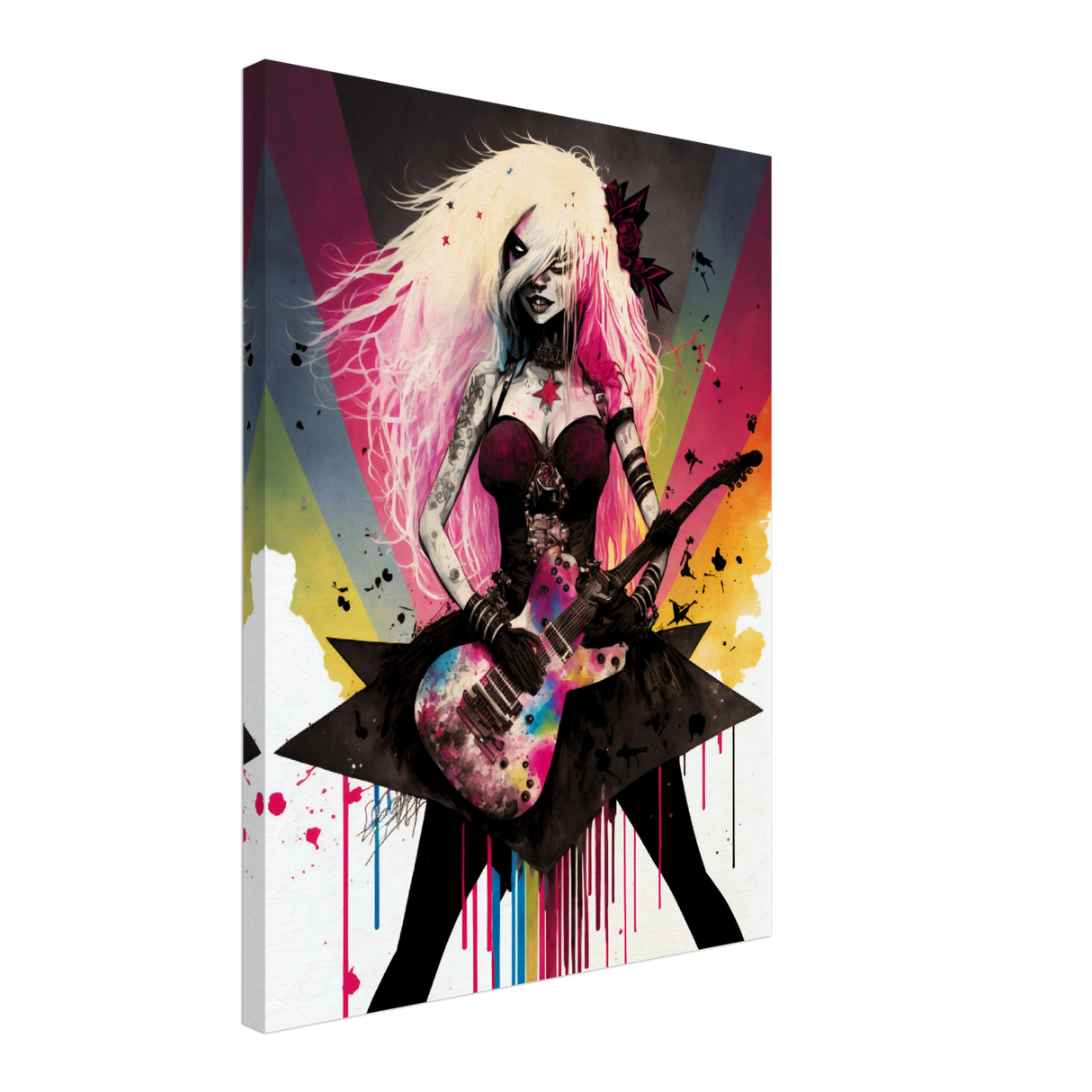 Glamorous Guitar Hero Canvas Print - WallLumi Canvases