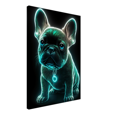 Radiant Frenchie Canvas Print - WallLumi Canvases