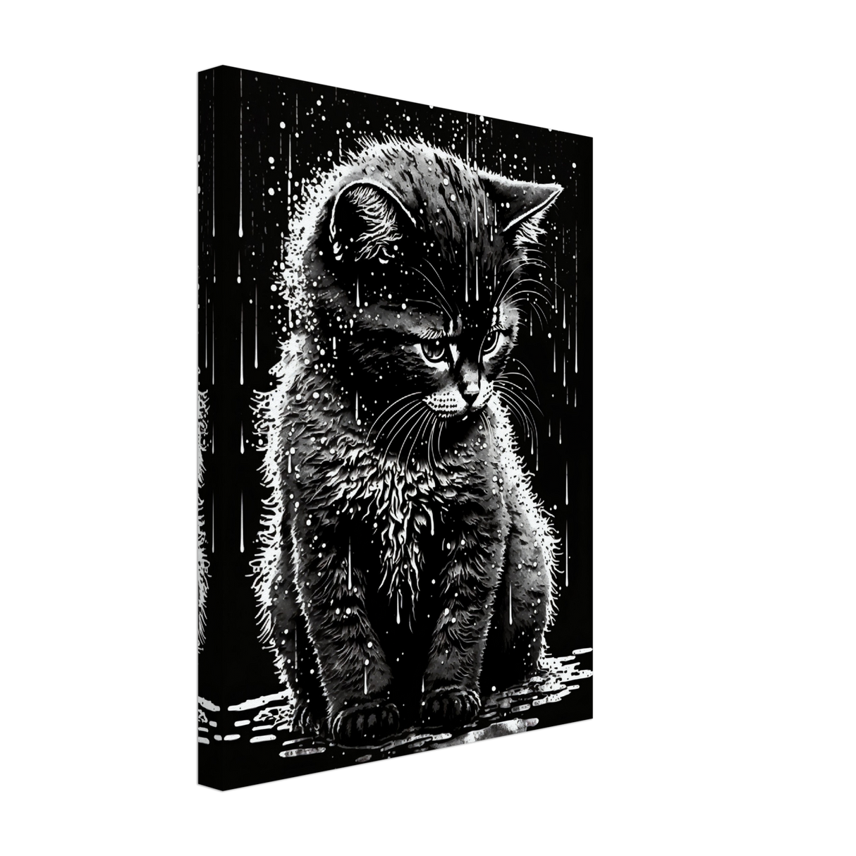 Wet Whiskers Canvas Print - WallLumi Canvases