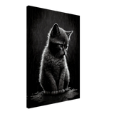 Melancholic Kitten Canvas Print - WallLumi Canvases