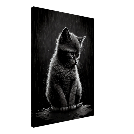 Melancholic Kitten Canvas Print - WallLumi Canvases