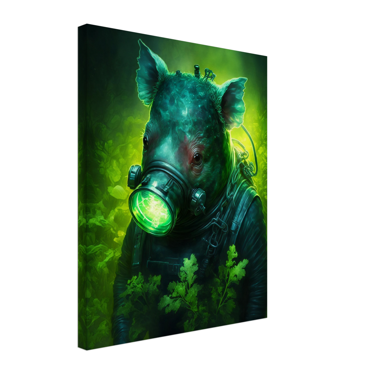 Bio-Hazard Pig Canvas Print - WallLumi Canvases