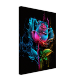 Neon Rose Bliss Canvas Print - WallLumi Canvases