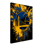 Golden State Warriors Abstract Canvas Print - WallLumi Canvases