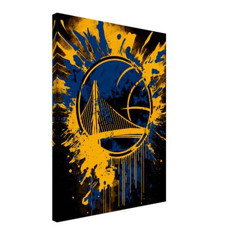 Golden State Warriors Abstract Canvas Print - WallLumi Canvases