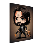 Chibi John Wick Canvas Print - WallLumi Canvases