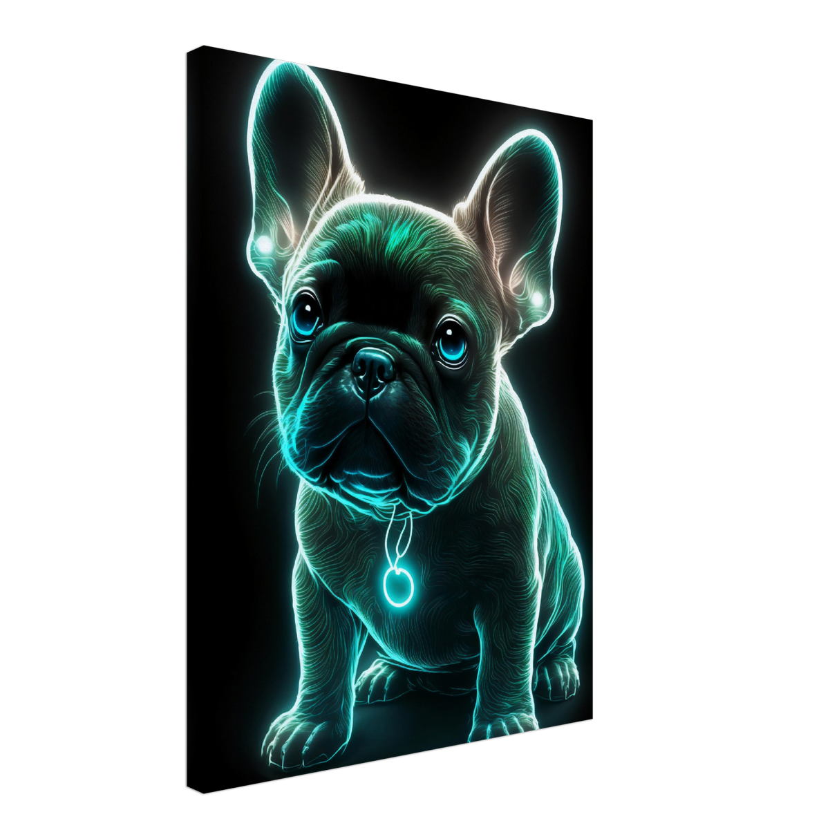 Radiant Frenchie Canvas Print - WallLumi Canvases