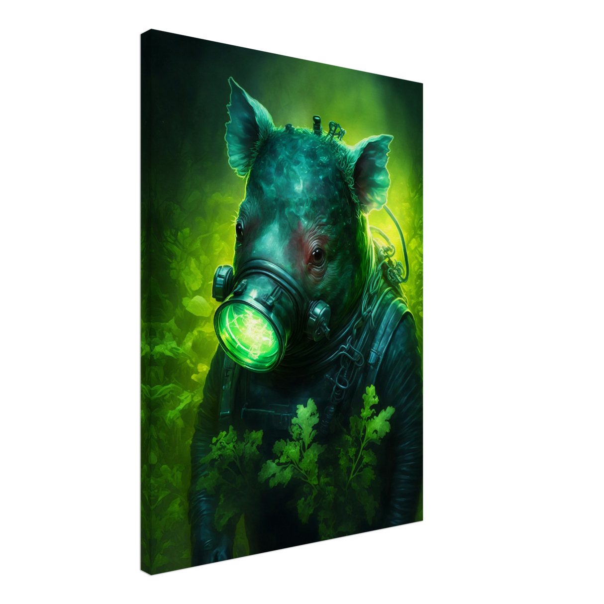 Bio-Hazard Pig Canvas Print - WallLumi Canvases