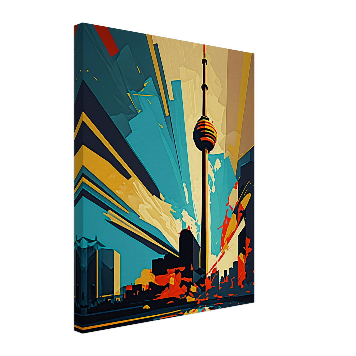 Abstract CN Tower Canvas Print - WallLumi Canvases