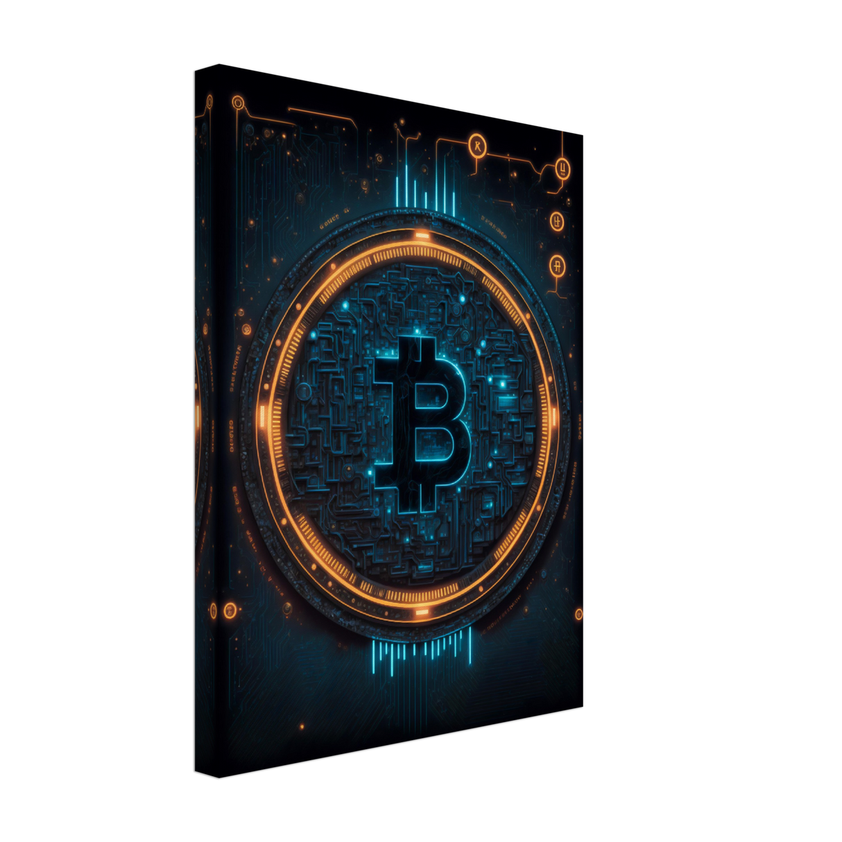 Cyber Currency BTC Canvas Print - WallLumi Canvases