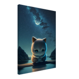 Kitty Moonlight Canvas Print - WallLumi Canvases