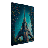 Pointillist Eiffel Canvas Print - WallLumi Canvases