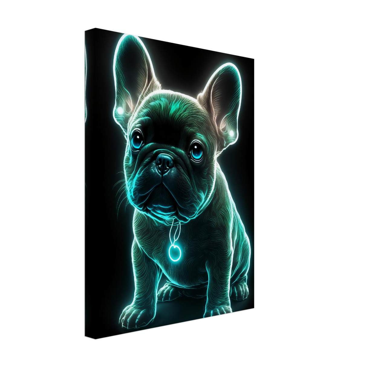 Radiant Frenchie Canvas Print - WallLumi Canvases