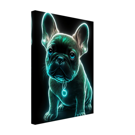 Radiant Frenchie Canvas Print - WallLumi Canvases