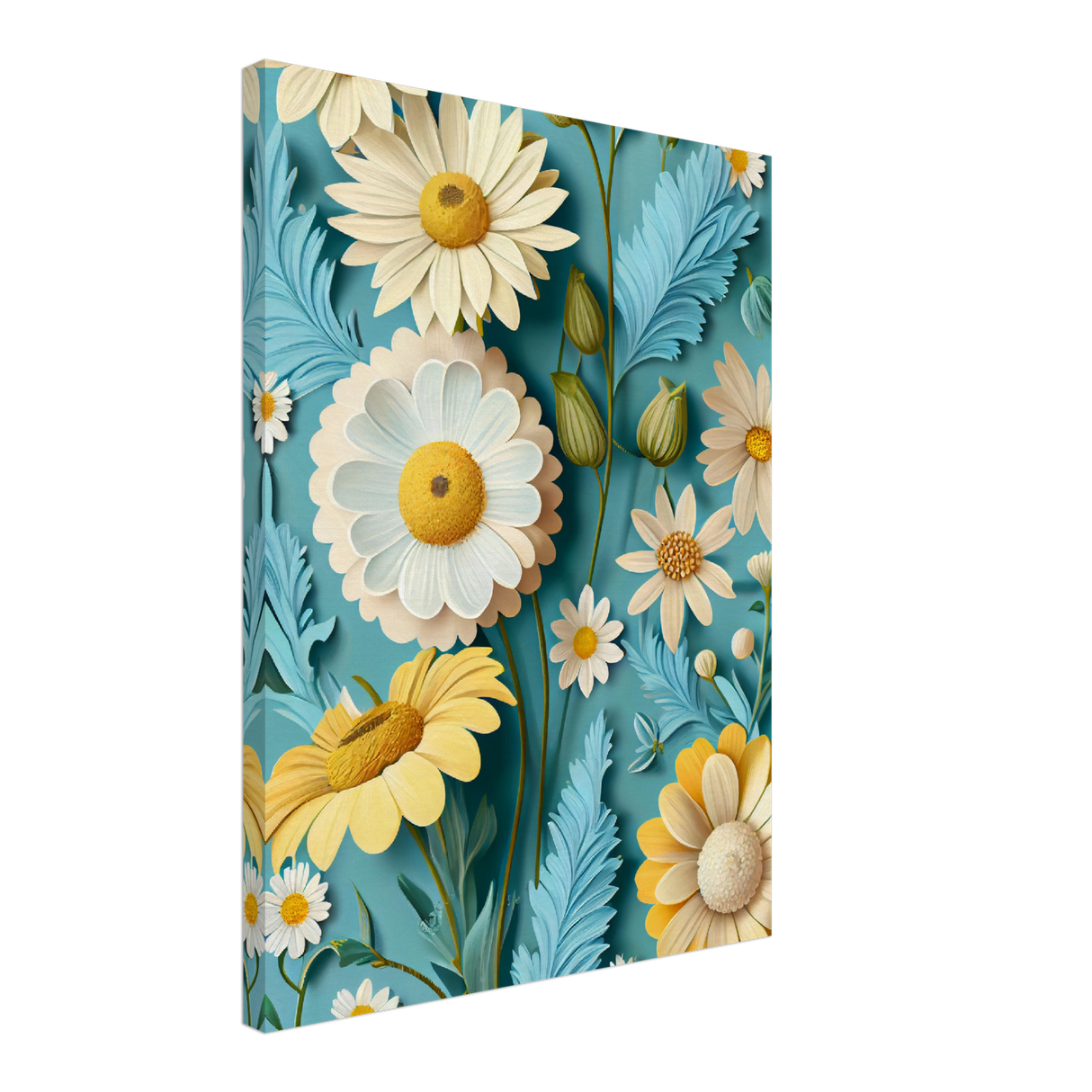 Paper Daisies Canvas Print - WallLumi Canvases